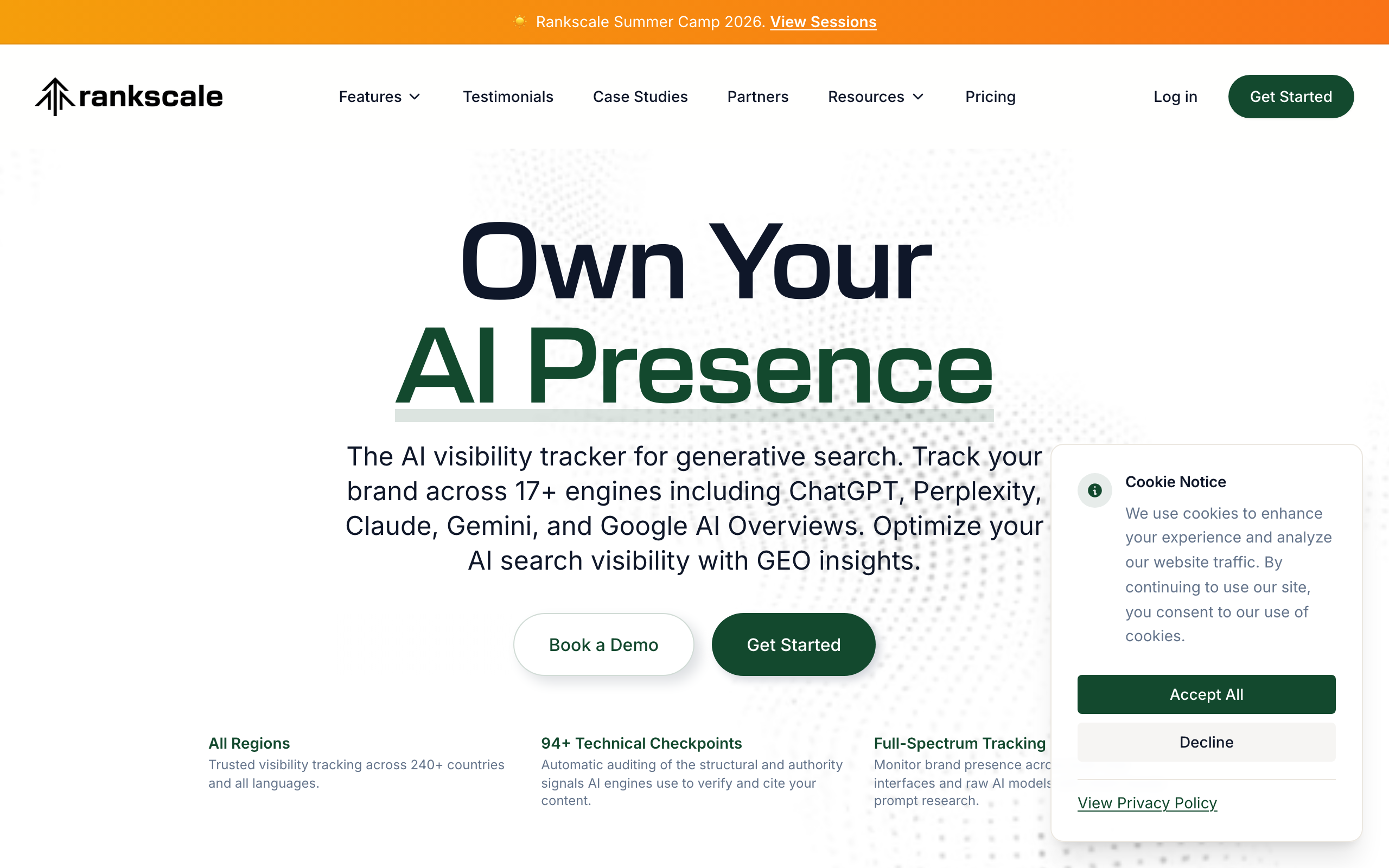 Rankscale homepage